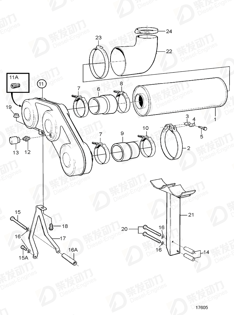 volvo penta Bracket 866005 Drawing volvo penta Bracket 866005 Drawing
